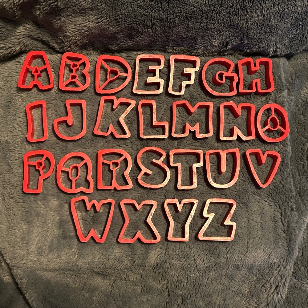 😉Bundle Days😉 Vintage 1980s Jello Jigglers Alphabet Molds Cookie Cutters Plastic